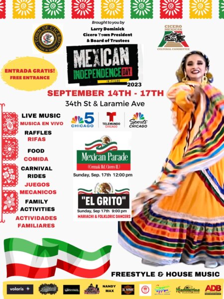 Cicero celebrates Mexican Independence with festivities and parade Sept. 14 - 17, 2023