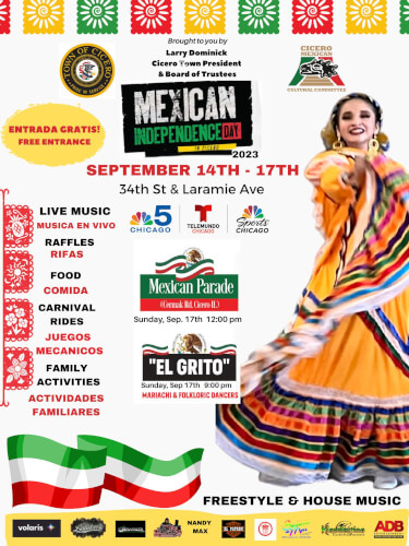 西塞罗举办庆祝墨西哥独立的庆典和游行