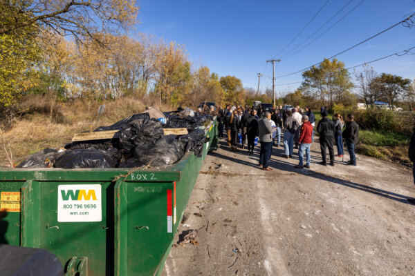 The Cook County Sheriff’s Office co-hosted a volunteer community clean-up of the Deer Creek River in Ford Heights Village yesterday, Cook County Sheriff Thomas J. Dart announced Friday Nov. 10, 2023. Photo courtesy of Sheriff Tom Dart