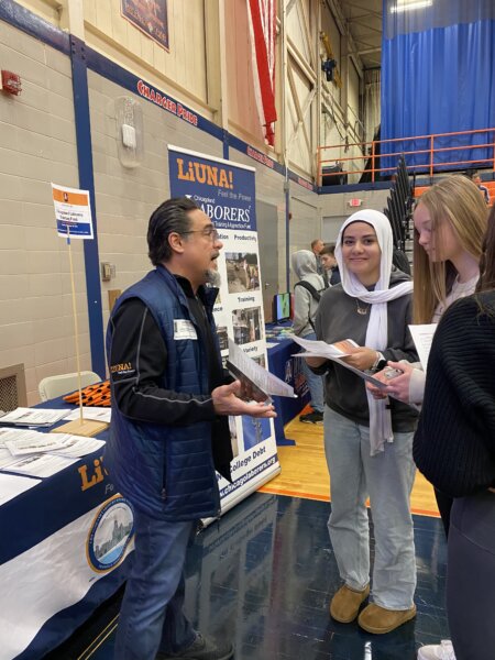 the second annual Stagg High School Vocational Fair featured Professionals who spent the day on November 7, 2023 discussing their careers with interested students, as well as detailing their career paths and available training. Photo courtesy of Stagg High school and District 230