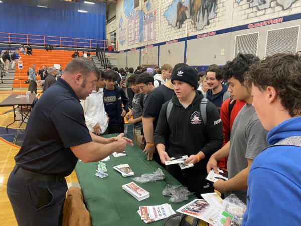 the second annual Stagg High School Vocational Fair featured Professionals who spent the day on November 7, 2023 discussing their careers with interested students, as well as detailing their career paths and available training. Photo courtesy of Stagg High school and District 230