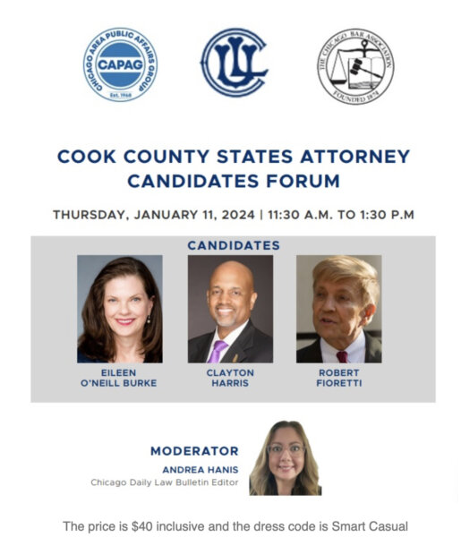 Candidates for Cook County State's Attorney debate Thursday Jan. 11, 2024