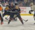 The Chicago Wolves rallied to defeat  the Iowa Wild 4-3 in overtime Sunday Feb. 25, 2024 at Allstate Arena. The Wild led the game 3 to 0 going in to the 2nd period, but the Wolves rallied and tied in the 3rd period forcing the 5 minute sudden death overtime.