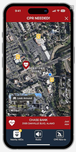 PulsePoint Respond App, Orland Fire Protection DIstrict. Alerts on Cardiac Arrest incidents