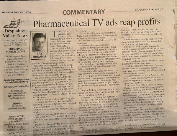 What does it tell you when pharmaceutical ads dominate
