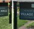 Before (Left) and after (right) Village of Orland Park signs. Pekau replaced the Owens signs with signs that also include his own name in new locations. April 2024. Photo courtesy of Ray Hanania