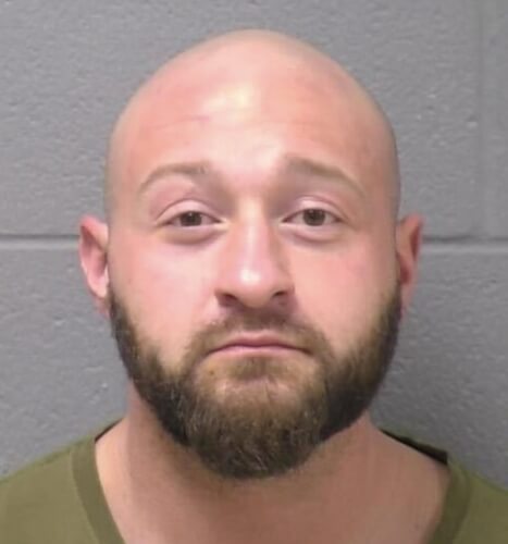 Wheaton Man Nathan Grant 32 set fire to multiple air conditioning unit filters in stores 04-18-24. Photo courtesy of the Tinley Park Police