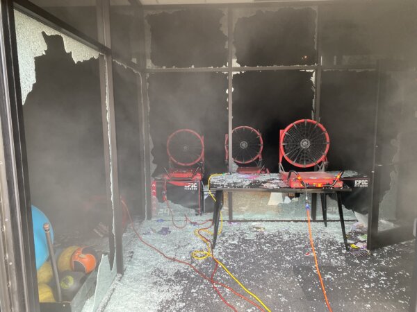 A MABAS specialized ventilation fan  unit was brought to UFC Gym on outer rinfg of Orland Park which was destroyed by fire Thursday June 20, 2024