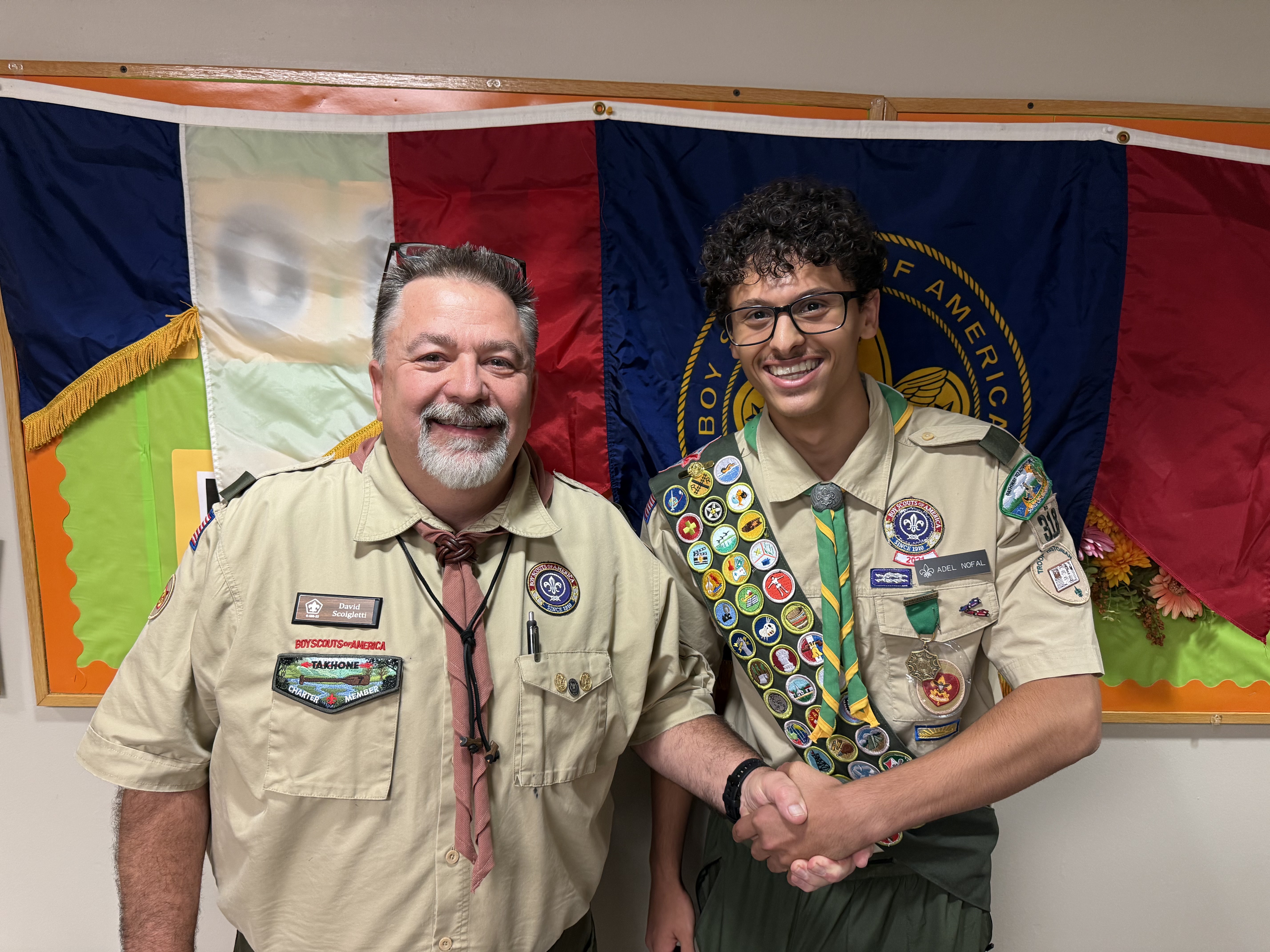 318 Boy Scout Master Michael Sullivan and Omar Nofal