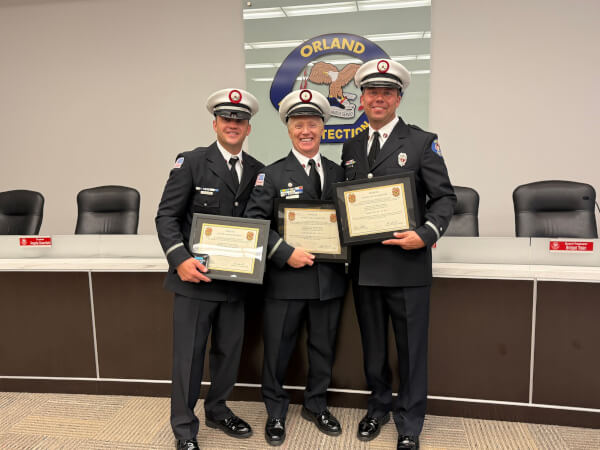 OFPD Lt. Zachary Zweizig Lt. Dan Ritchie and Lt. Mark Hogan. Photo courtesy of the OFPD