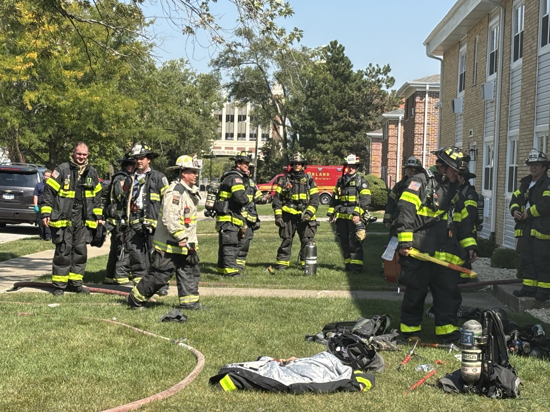 tchen in Orland Park apartment building damage by fire Sept. 11, 2025 Thursday. No injuries. Photo courtesy of the Orland Fire Protection District