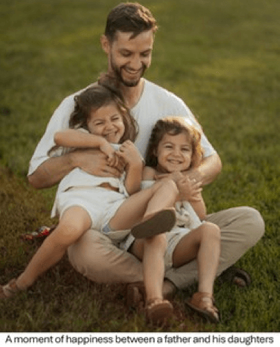 Father and two daughters Jeffery M Leving