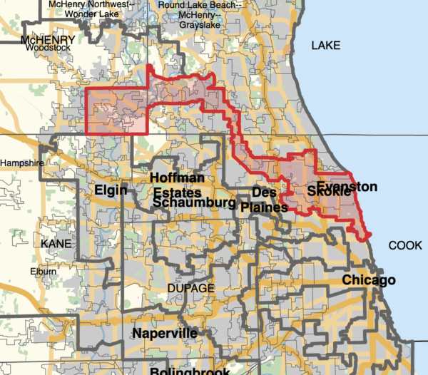 Illinois 9th District Congressional map