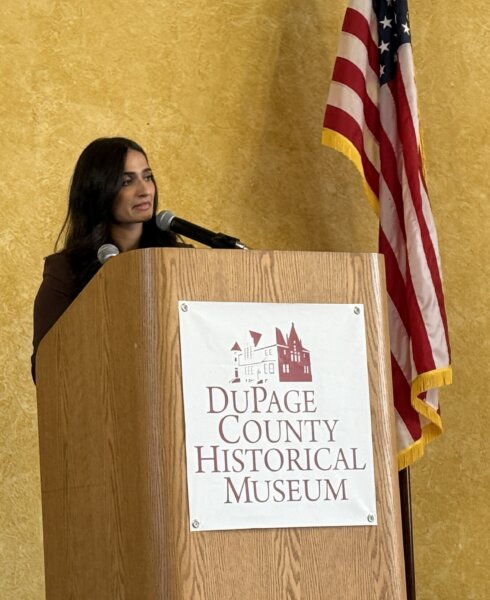 Mahnoor Ahmad announcing DuPage candidacy