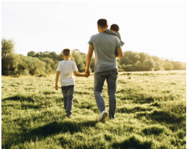 father daughter walking Leving