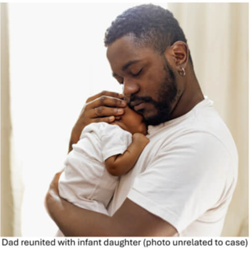 Father and baby Leving law firm