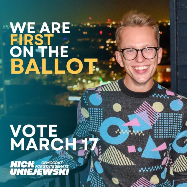 Nick Uniejewski, Candidates Illinois Senate 6th District