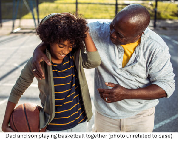 father and daughter leving