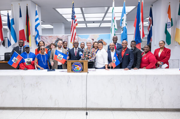 Cook County Treasurer Maria Pappas hosted a reception Monday afternoon for Cook County’s Haitian community following the Flag Raising Ceremony in Daley Plaza. The celebration honored Haitian Heritage Month and Haitian Flag Day, observed annually on May 18.