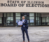 Chris Getty files petitions in Springfield Monday May 18 2026 for 4th Congressional District Race. Getty is the first to file as an independent