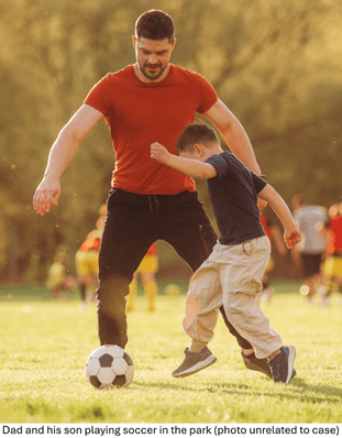 Leving father son soccer
