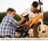 father and son bicycle Leving photo