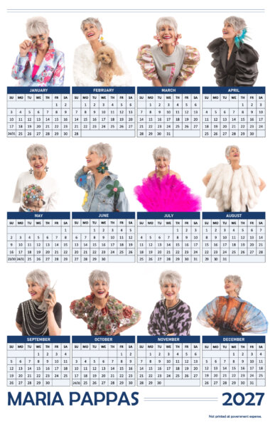 Popular Maria Pappas AKIRA Fashion calendar for 2027