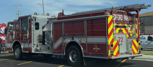 Bedford Park fire truck 72. Photo courtesy Ray Hanania