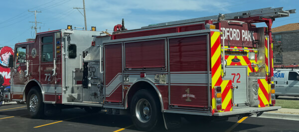 Bedford Park fire truck 72. Photo courtesy Ray Hanania