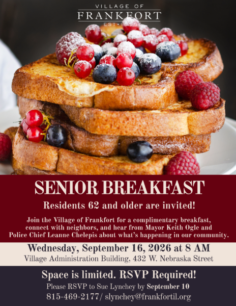 Good food, great conversation, and community at the 2025 Annual Senior Breakfast. Photo courtesy of Village of Frankfort