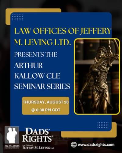 The nationally acclaimed Law Offices of Jeffery M. Leving, Ltd. will host the next presentation of the Arthur S. Kallow Continuing Legal Education (CLE) Seminar Series on August 20that 6:30 p.m. CDT at 225 W. Wacker Drive in Chicago.