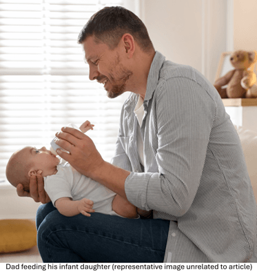 Leving photo father and baby
