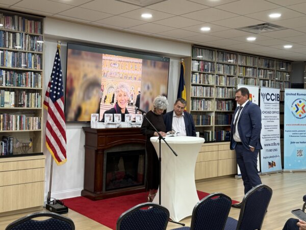 Maria Pappas autographs her new momoir "Maria the Pappas" at a book signing at the Romanian Heritage Center Thursday Oct. 8, 2026
